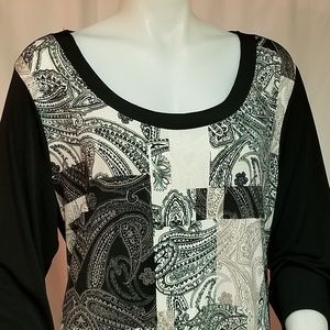 Style & Co Woman Black Knit Tunic Top Dress Sz 1X